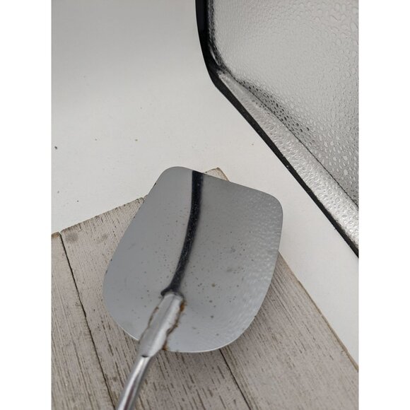 Chief Solid Spatula Flipper Server 10 1/4" Wooden Handle Chrome - Picture 5 of 9